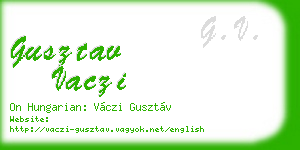 gusztav vaczi business card