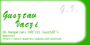 gusztav vaczi business card